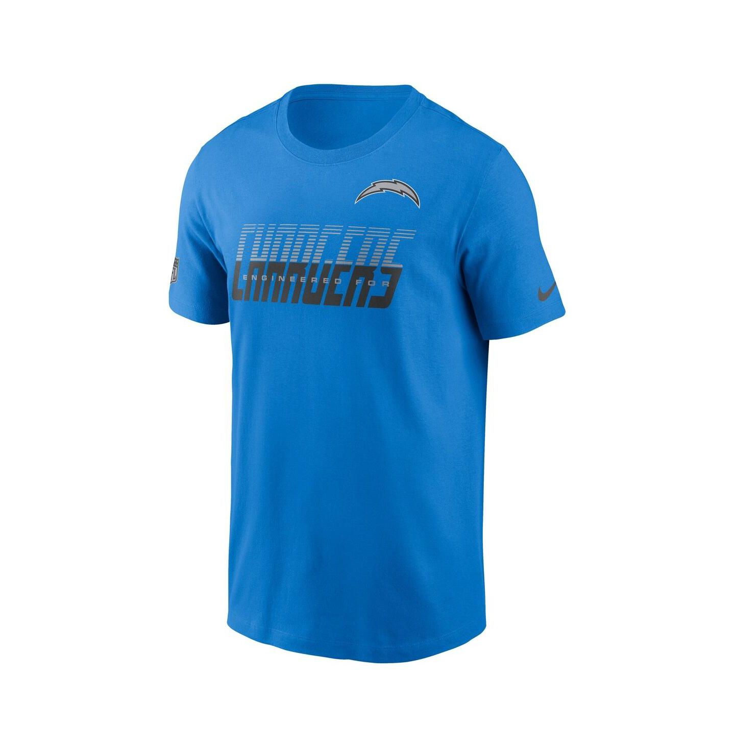 Мужская футболка Nike Powder Blue Los Angeles Chargers Sideline Dri-FIT — фото 2