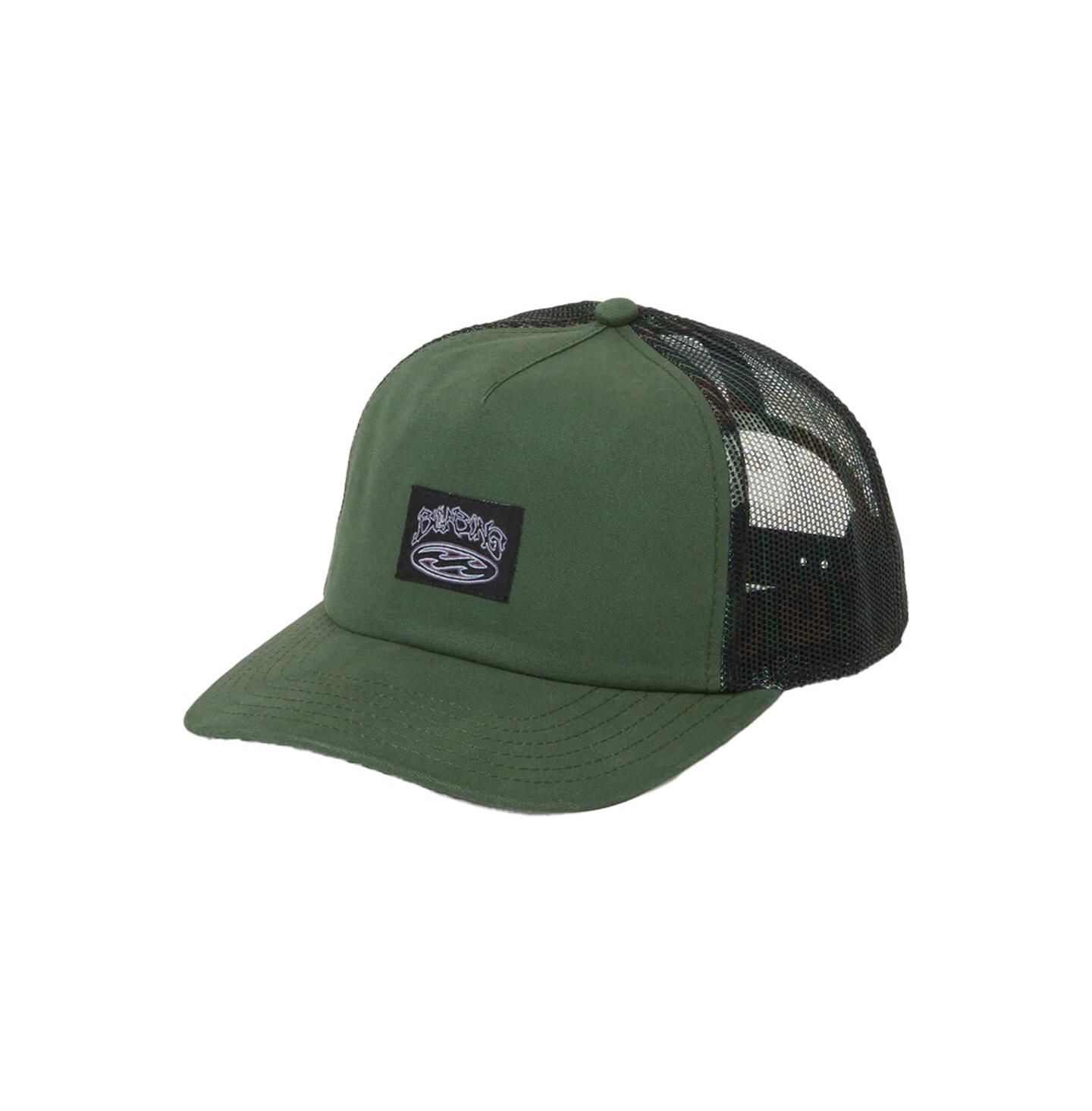 Мужская кепка Billabong Military Green Bad Dog Trucker Adjustable Hat — фото 1