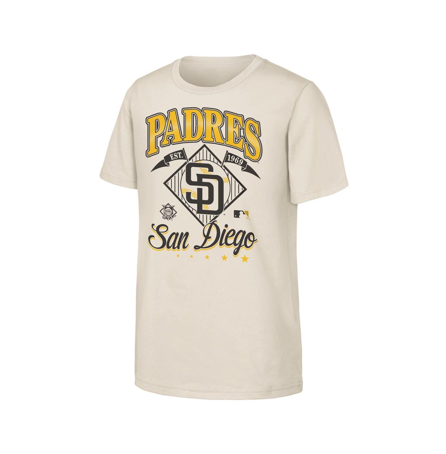 Детская футболка Outerstuff Natural San Diego Padres Triple Hit — фото 1