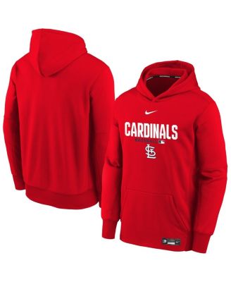Big Boys and Girls Red St. Louis Cardinals Authentic Collection Therma-FIT Hoodie