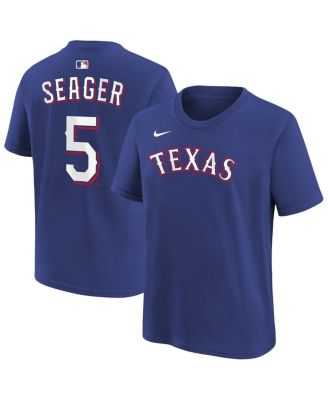 Big Boys and Girls Corey Seager Royal Texas Rangers Name & Number T-Shirt