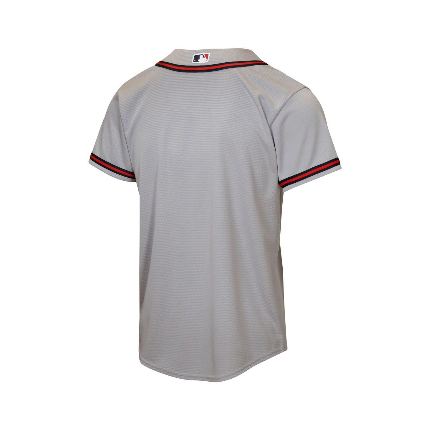 Детский топ Nike Gray Atlanta Braves Road Replica Jersey — фото 3
