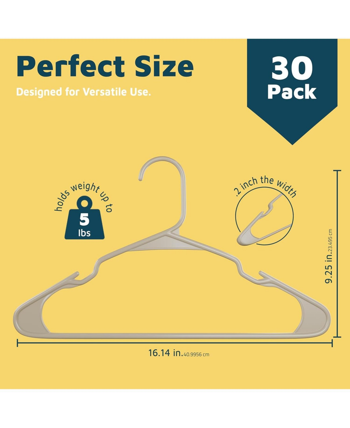 Lifemaster heavy-duty plastic hangers with non-slip grooves, space-saving design