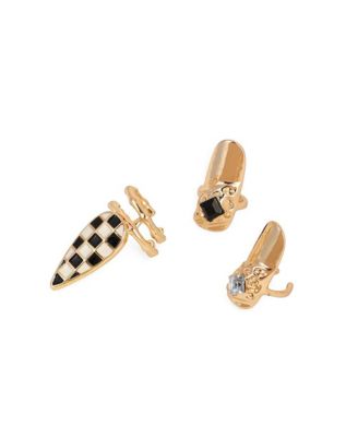 Women's The Bijou Checks Nail Rings Set Of 3
