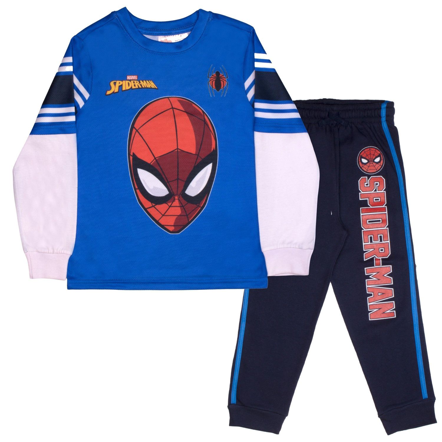Little Boys 4-16 2-Piece Long Sleeve Active Mesh T-Shirt and Pants Set