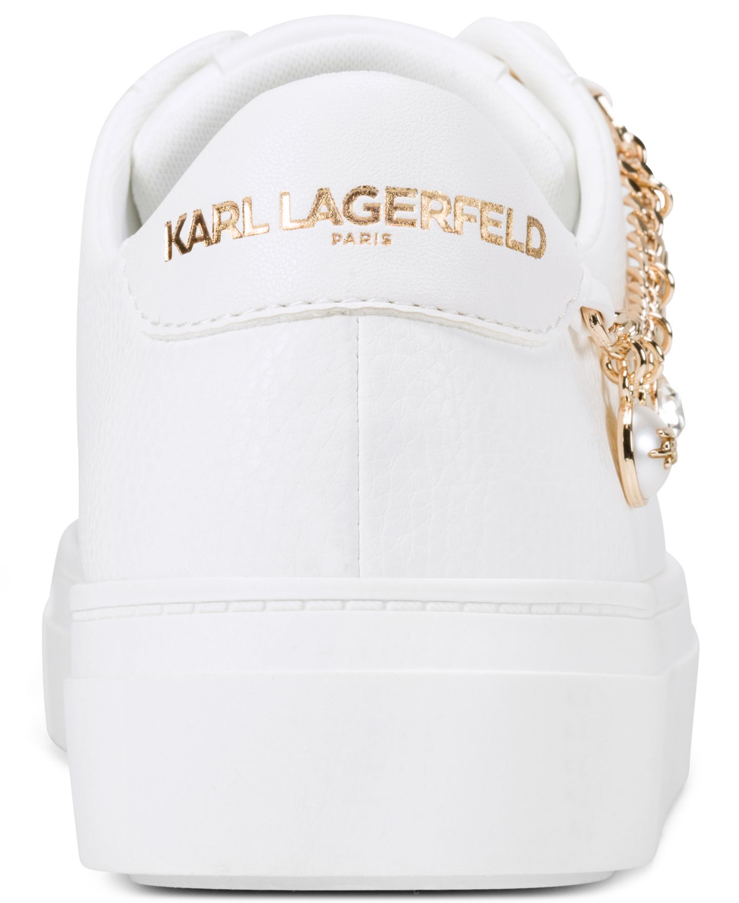 Женские кроссовки KARL LAGERFELD PARIS Cate Charms Lace-Up, цвет: Яркий белый гладкий — фото 3