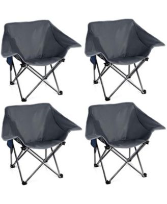 4 Pack Portable Camping Chair, Compact Collapsible, Outdoor Folding Sports Chairs, for Camp Sporting Events