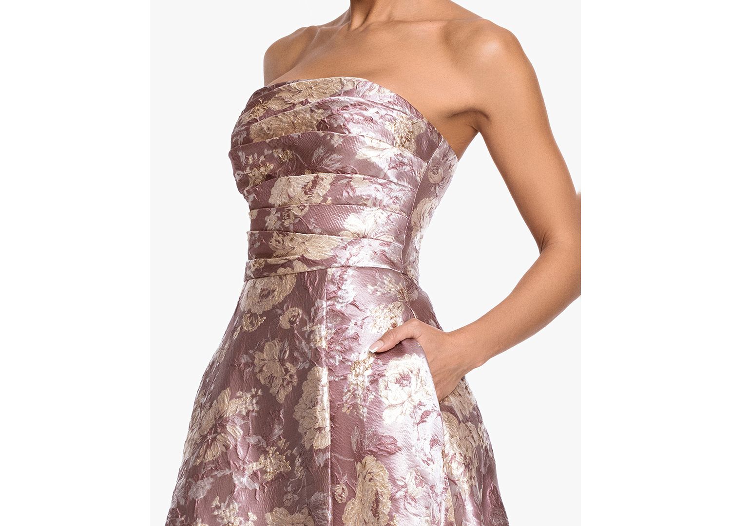 Women's Strapless Brocade Ball Gown