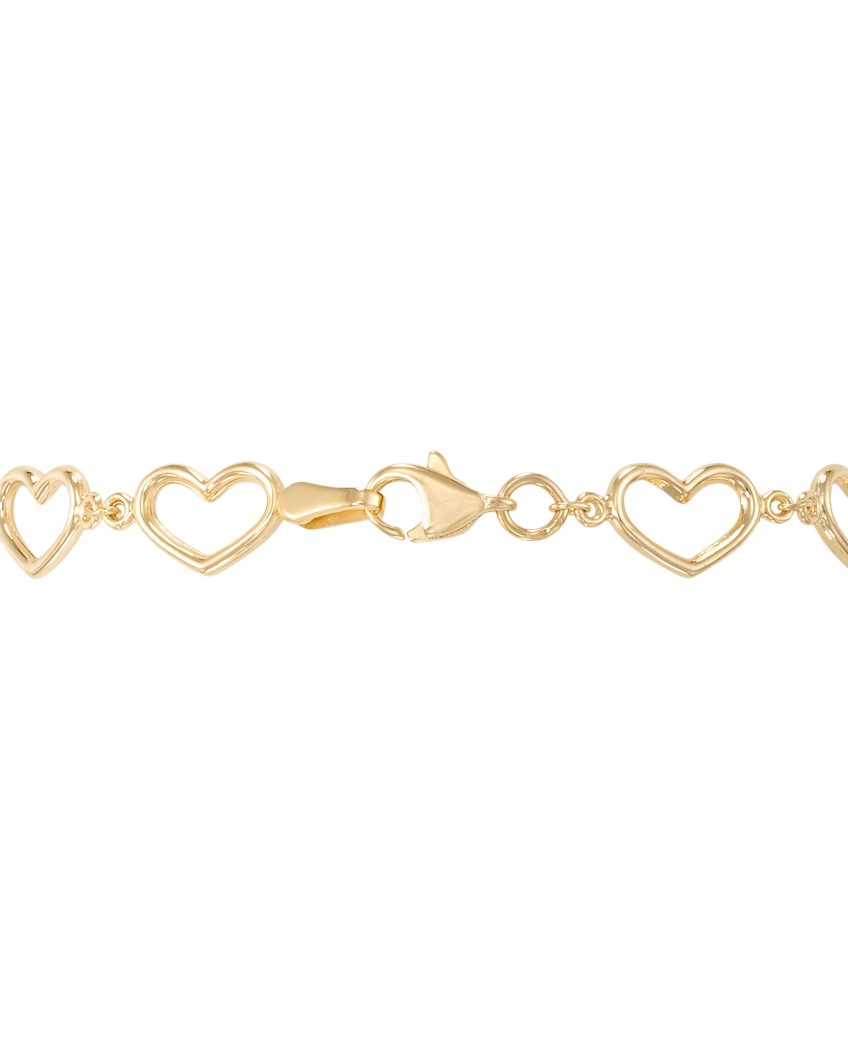 Macy's Open Heart Link Bracelet in 18k Yellow Gold