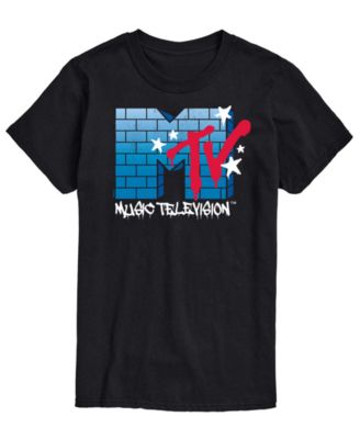 Men's MTV Logo Brick Wall Short-Sleeve Graphic T-Shirt