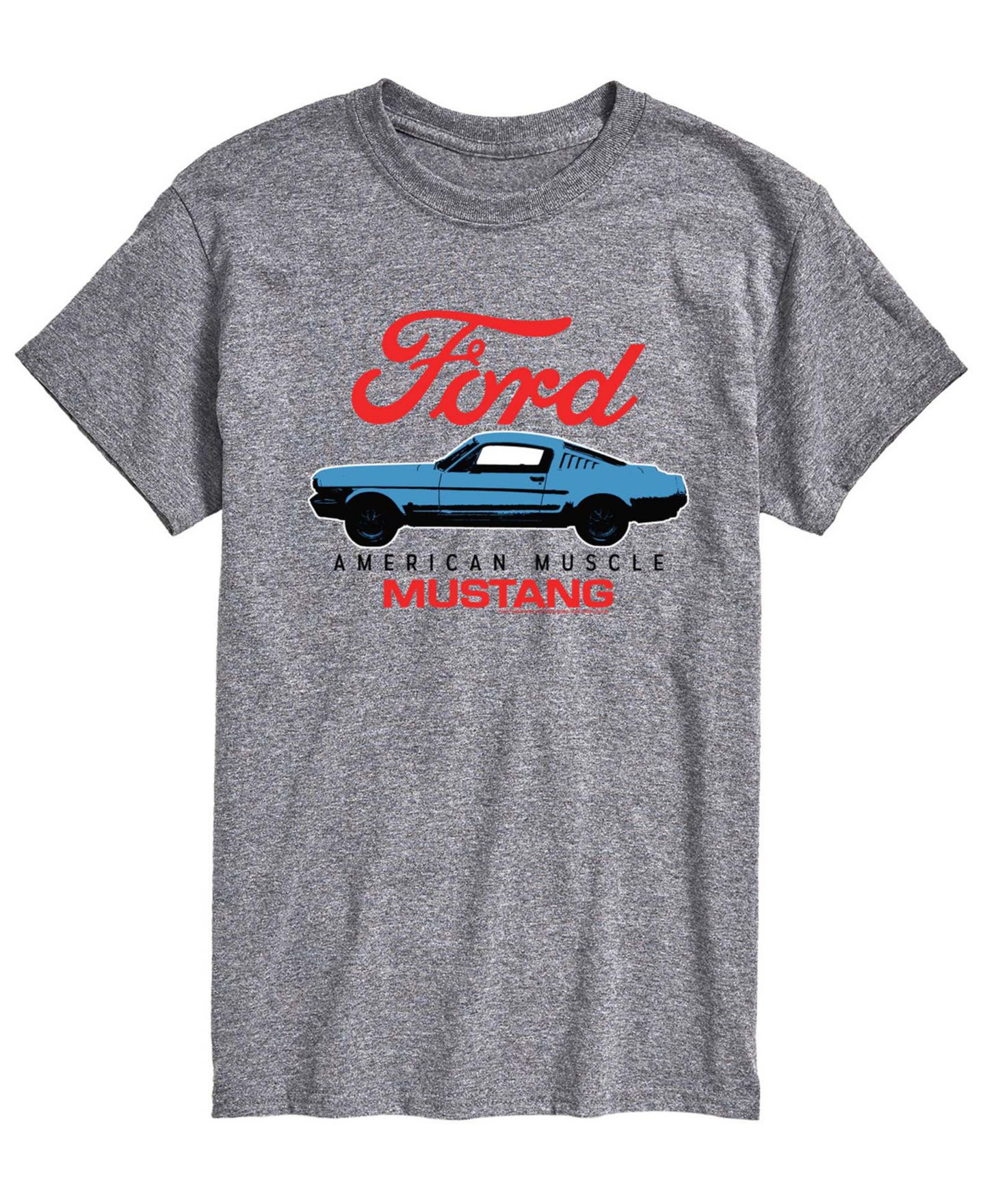 Мужская футболка AIRWAVES Ford American Muscle Mustang Short-Sleeve Graphic, цвет: Меланжевый — фото 1