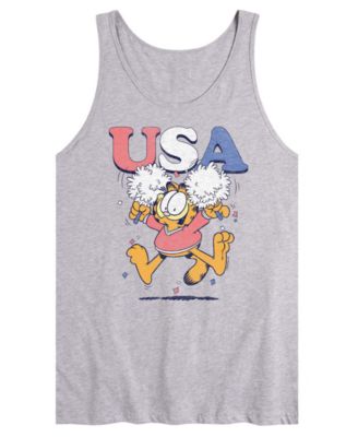 Men's Garfield USA Cheer Sleeveless Graphic Tank Top