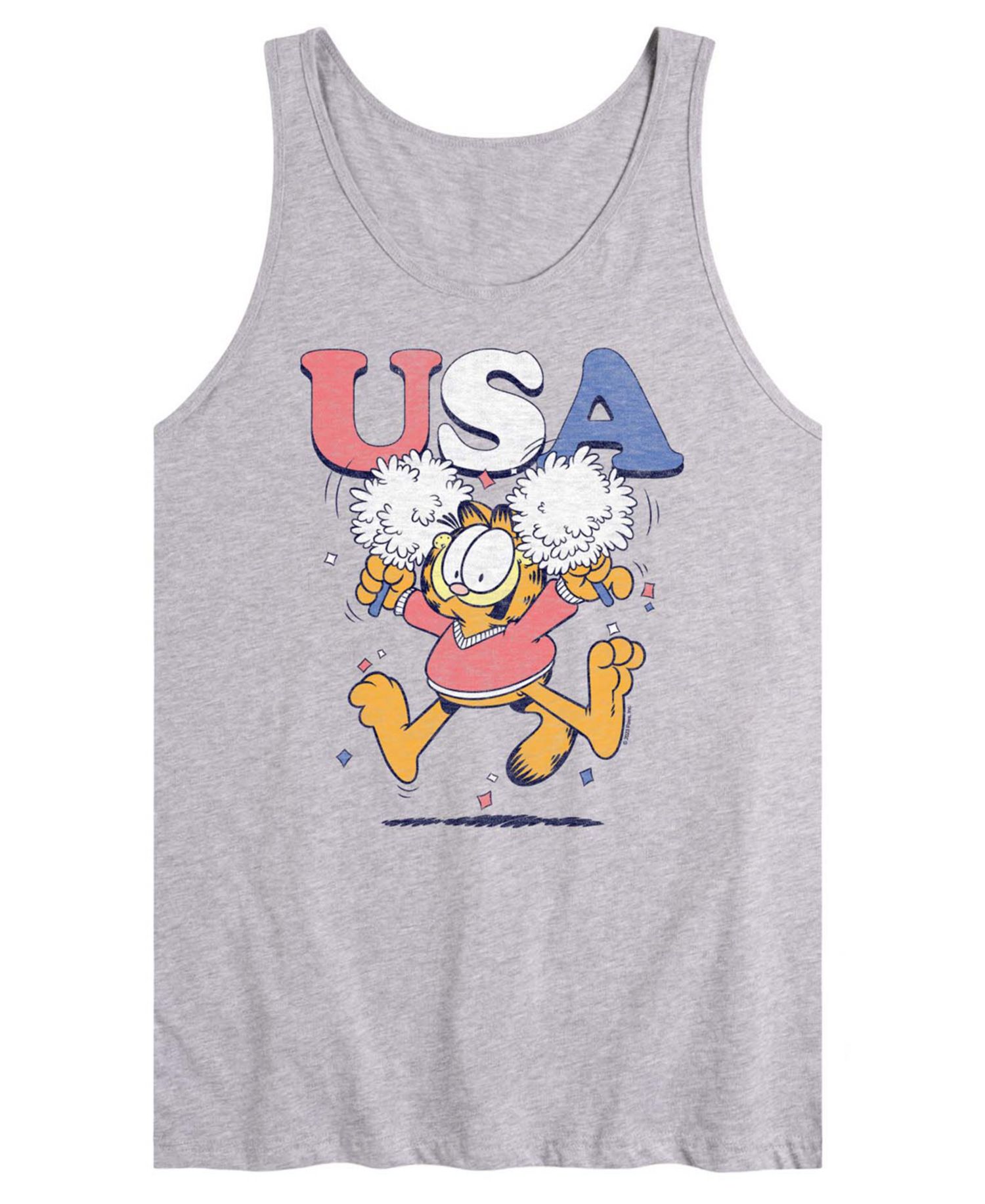 Men's Garfield USA Cheer Sleeveless Graphic Tank Top
