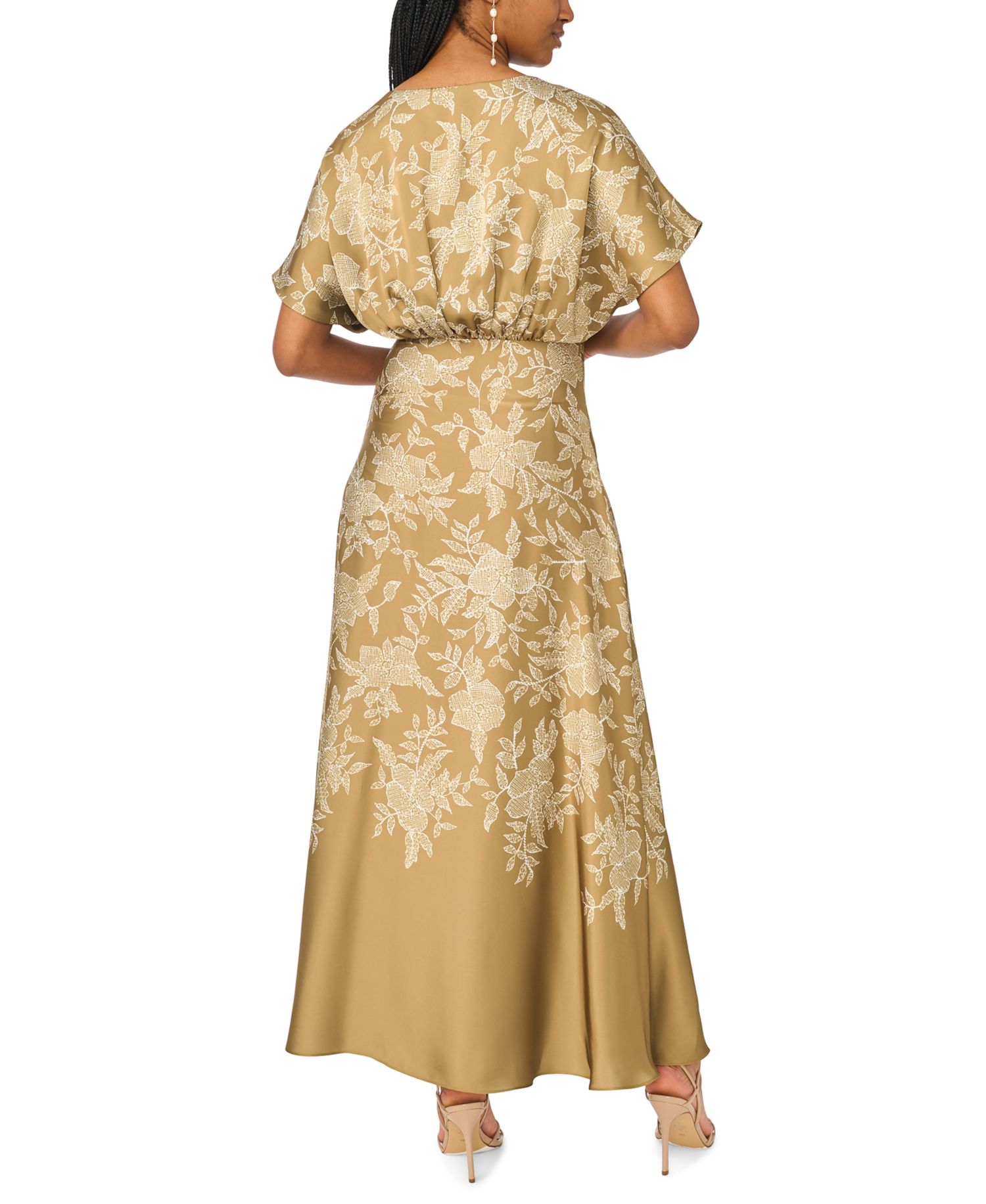 Women's Dolman-Sleeve V-Neck Maxi Dress