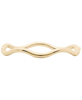 Gold-Tone Wave Thin Bangle Bracelet
