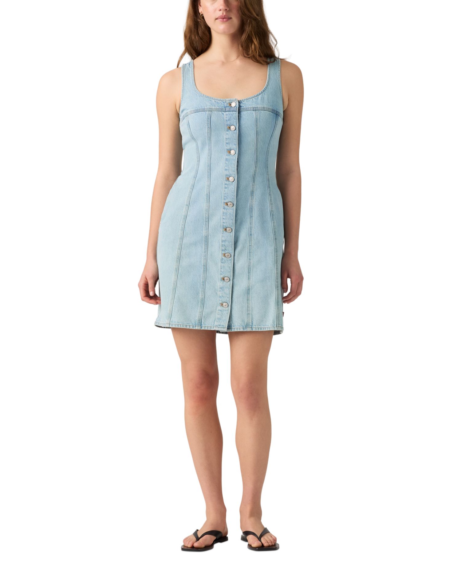 Plus Size Audra Square Neck Mini Tank Dress