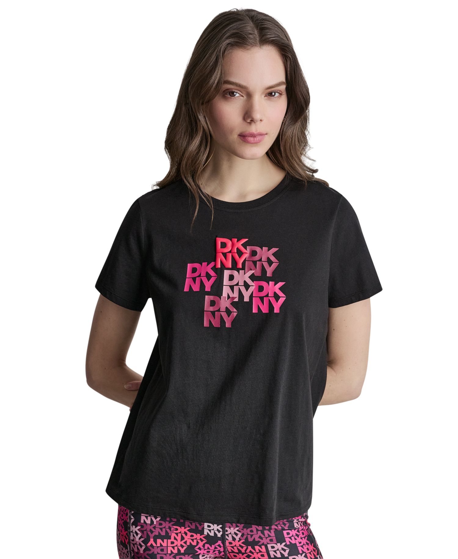Women's Mixed Media Logo Crewneck T-Shirt