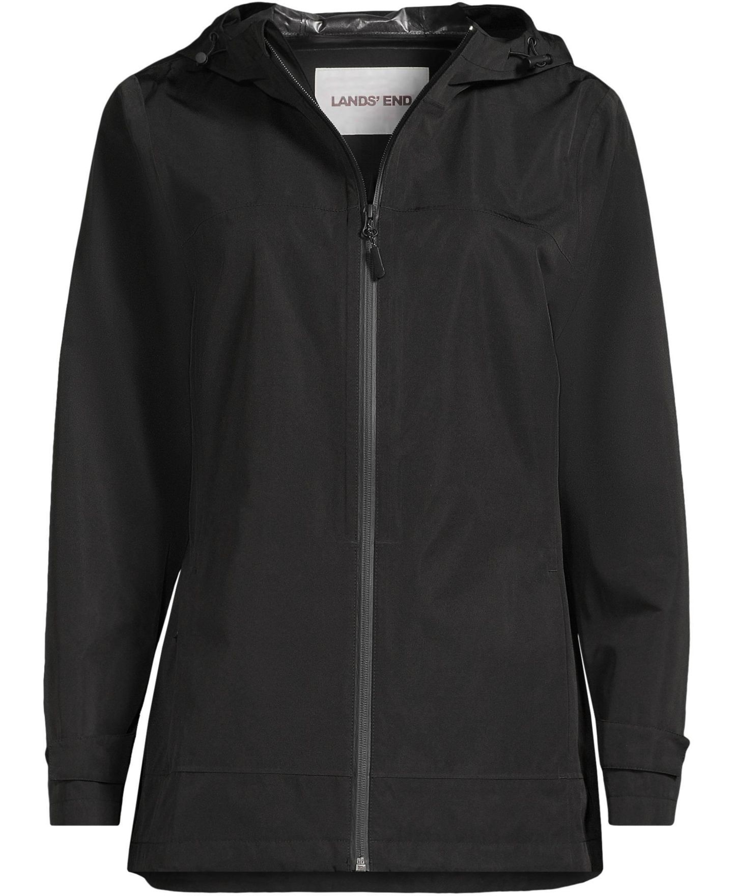 Женская куртка Lands' End Rain Jacket, цвет: Чёрный — фото 3