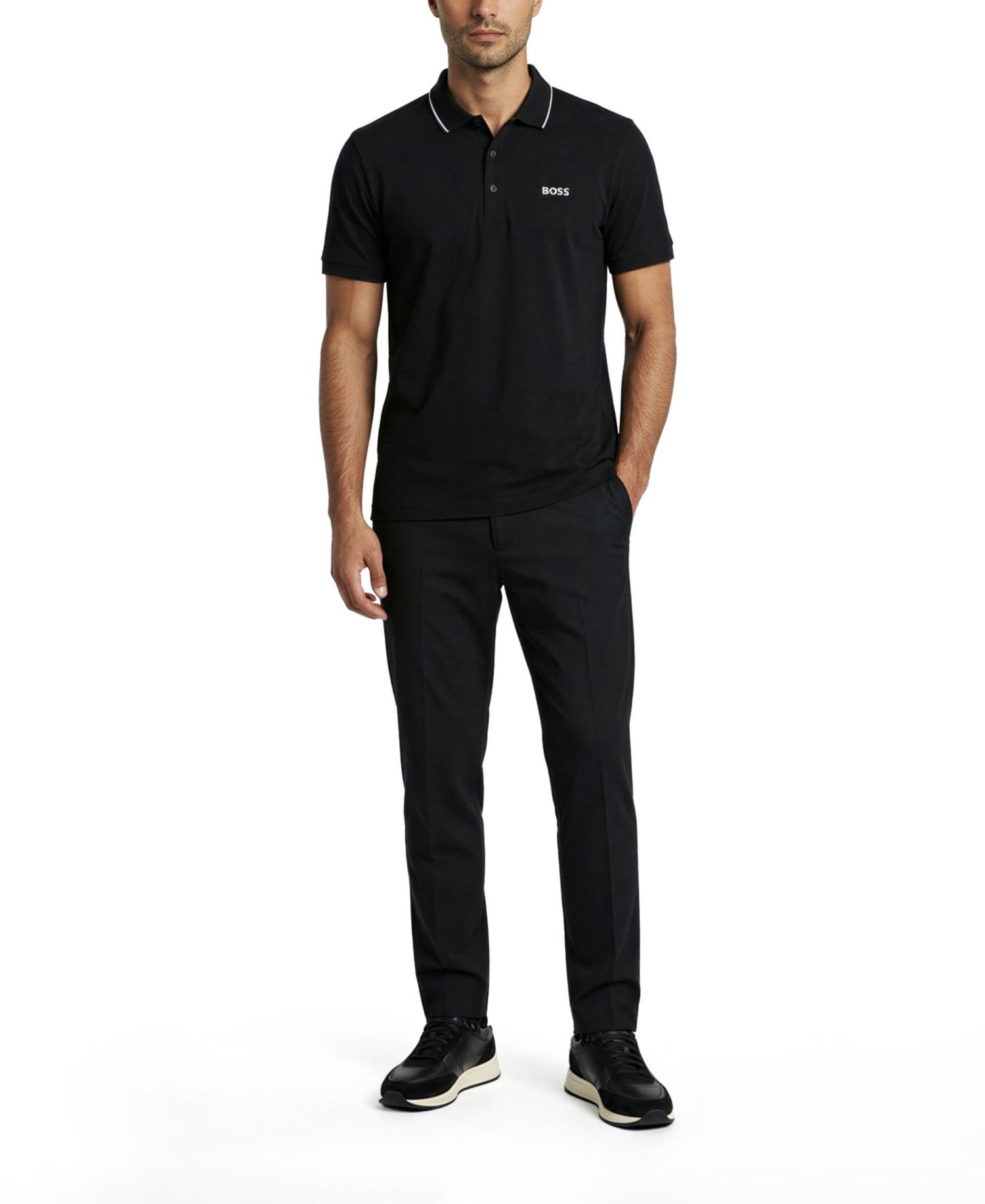 Men's Tonal Logo Slim-Fit Polo Shirt