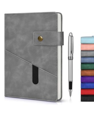Leather Journal Notebook With Pen Hardcover Lined A5