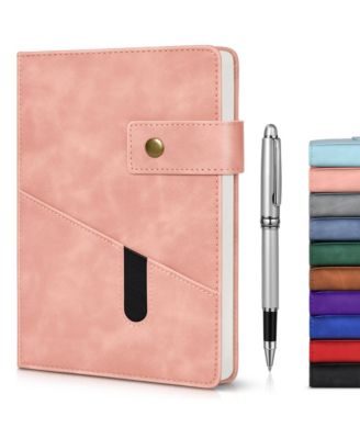 Leather Journal Notebook With Pen Hardcover Lined A5