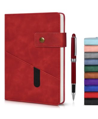 Leather Journal Notebook With Pen Hardcover Lined A5