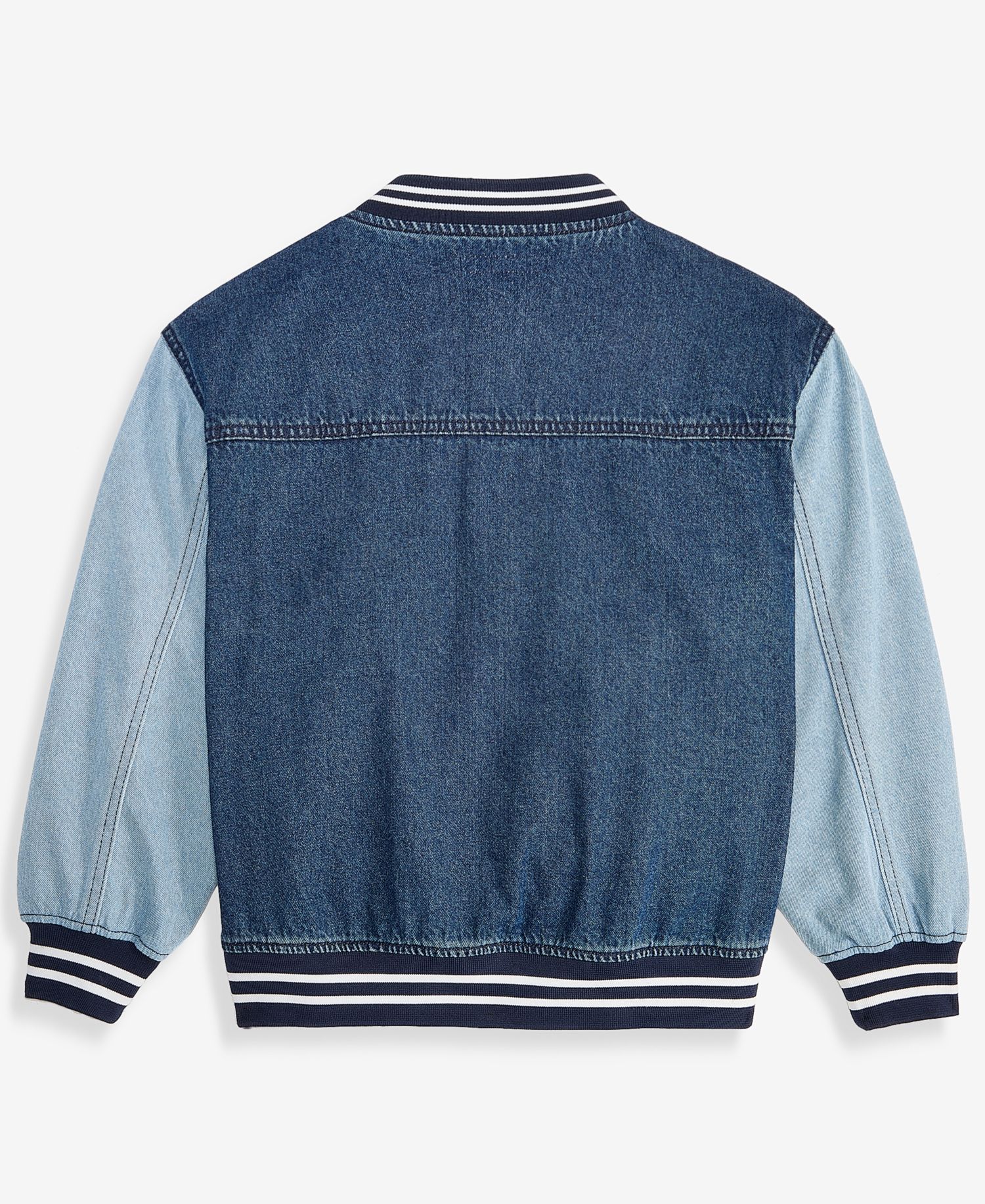 Boys' XS-XL Cotton Denim Varsity Jacket