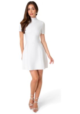 Women's Fit and Flare Short Sleeve Bandage Dress
