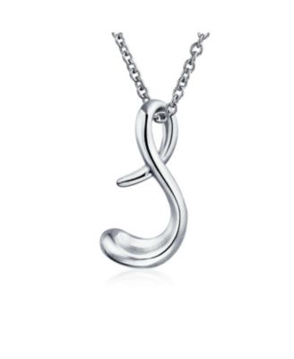 Alphabet Initial Pendant Necklace 18 Inch