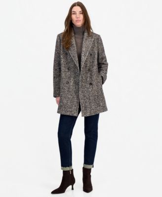Women's Double-Breasted Pea Coat, Created for Macy's