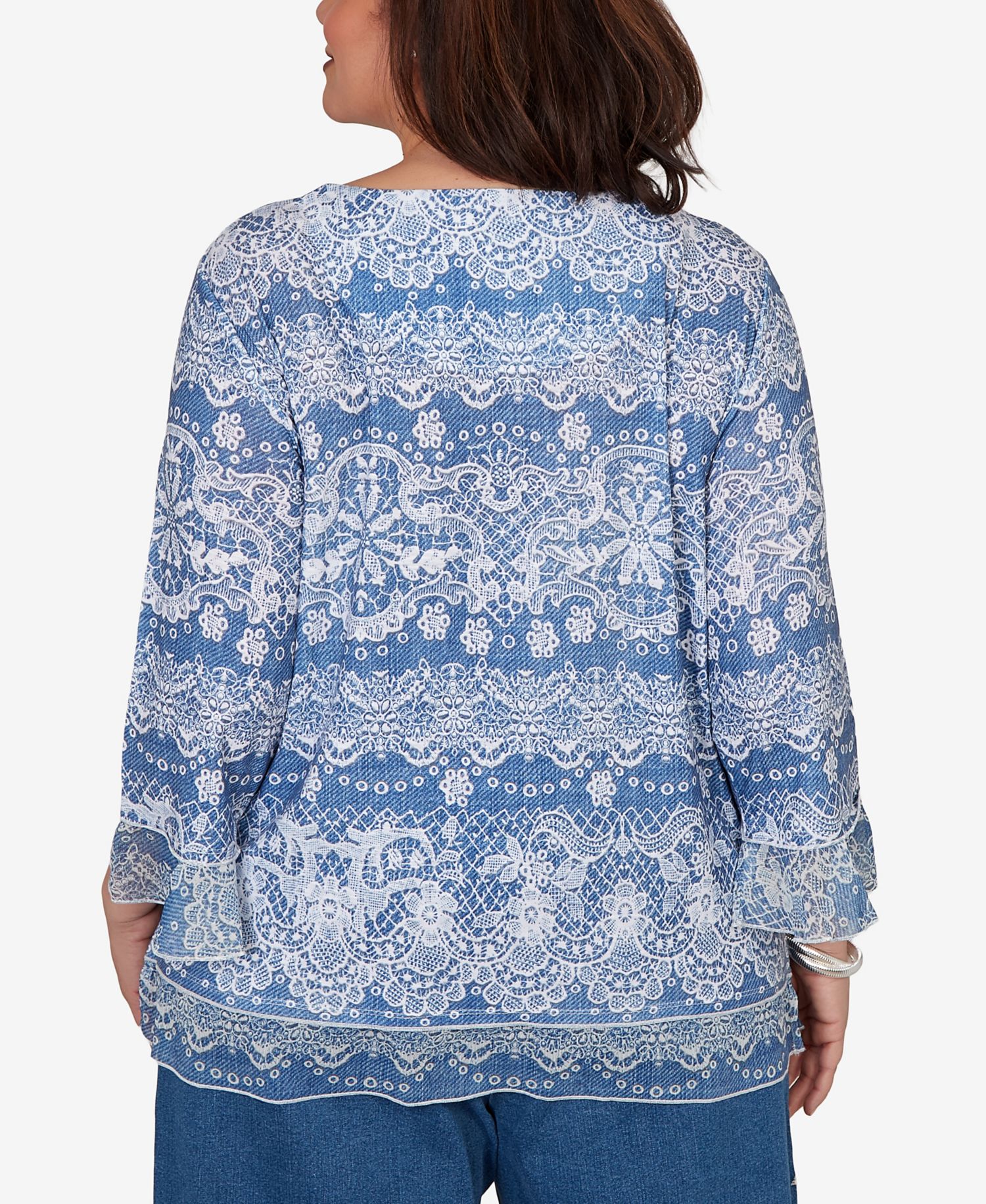 Plus Size Camden Market Lacey Striped Knit Top