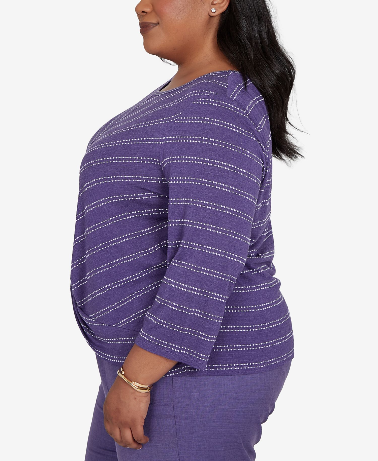 Plus Size Grand Bazaar Twisted Hem Chevron Top