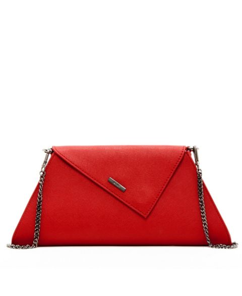 Женский клатч SUSU Red Clutch Bag Saffiano Leather Clutch Purse Crossbody Evening Purse Unique Red Handbag, цвет: Красный