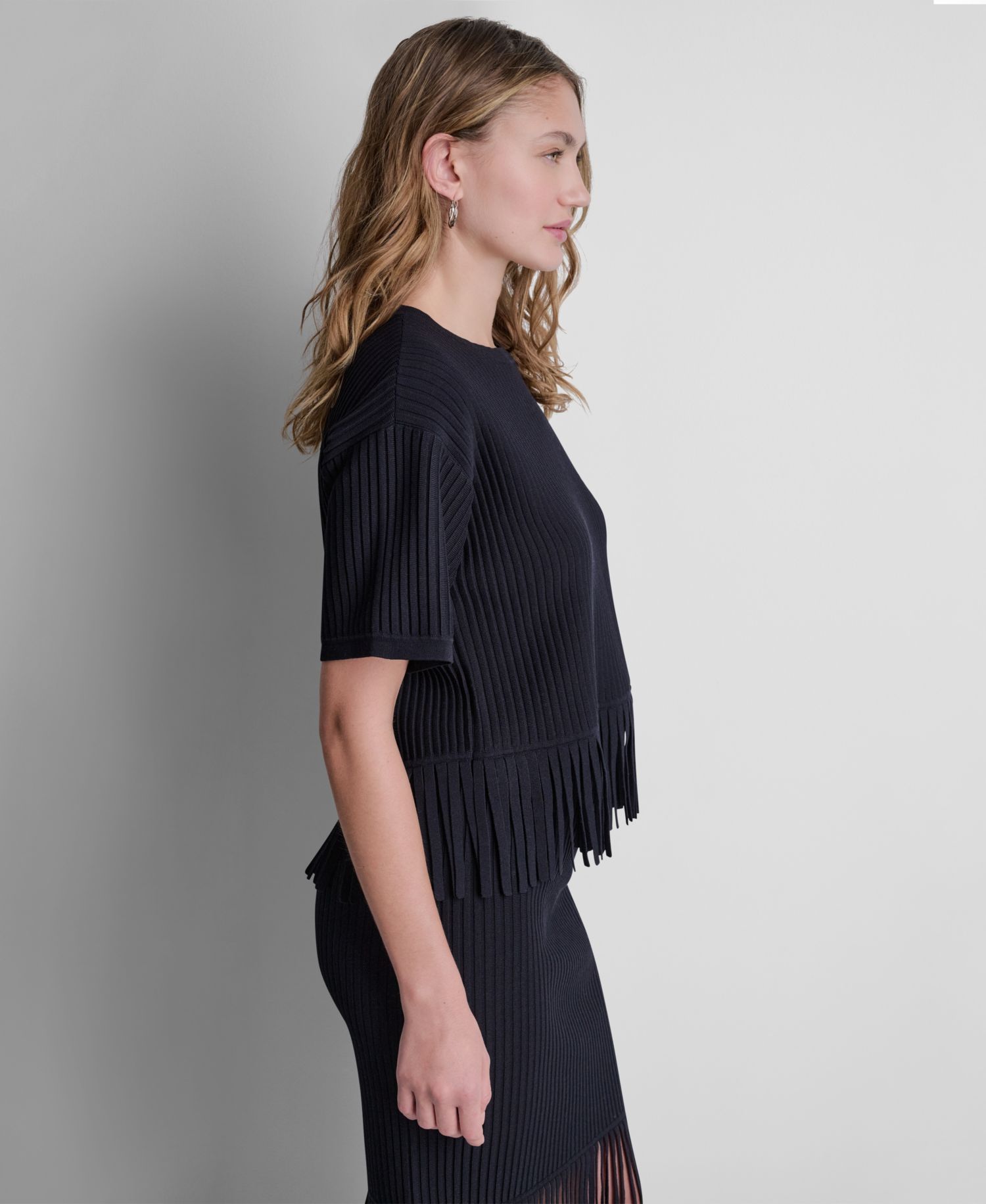 Women's Fringe Crewneck Sweater Top