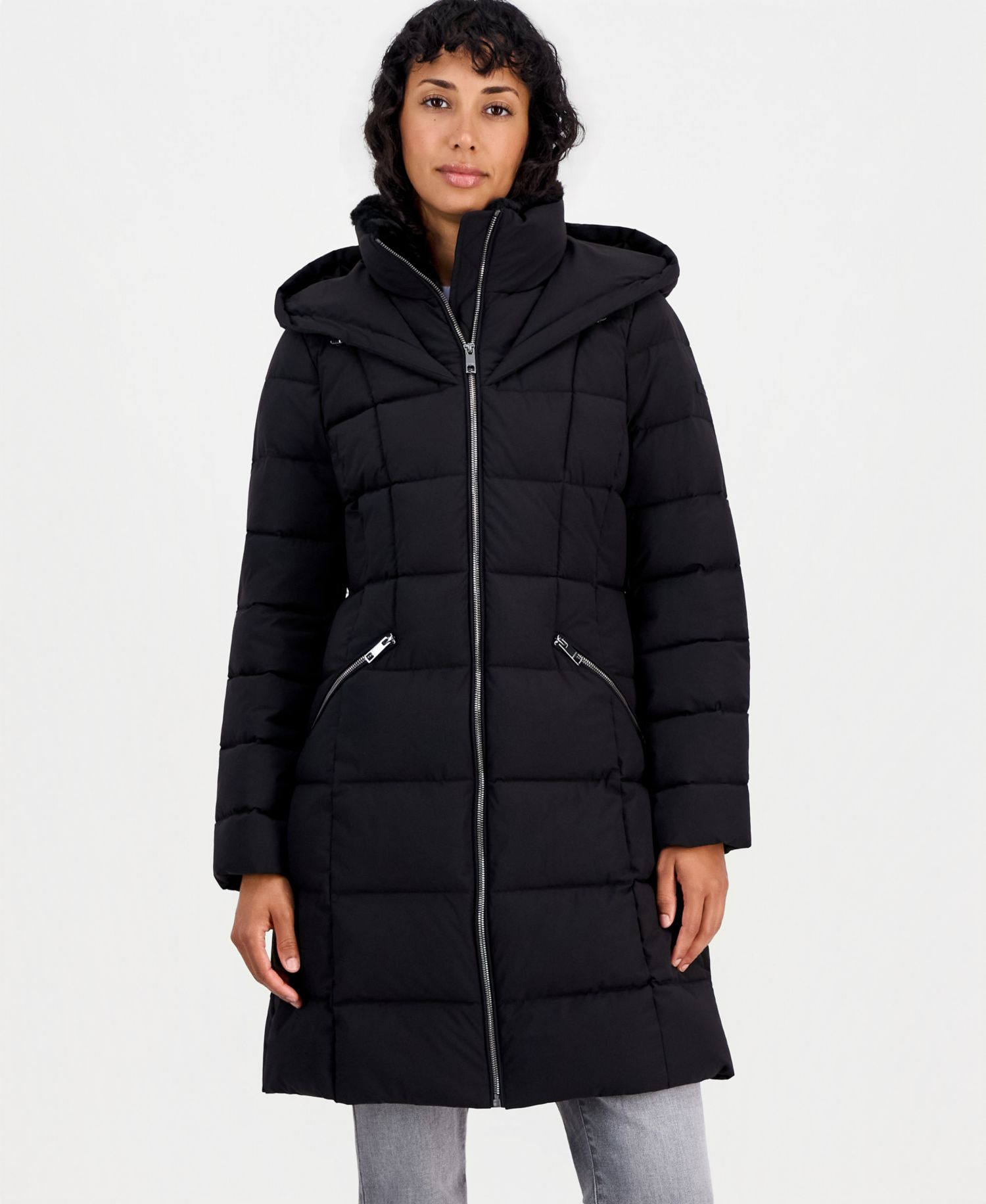 Women's Hooded Puffer Coat, Created for Macy's