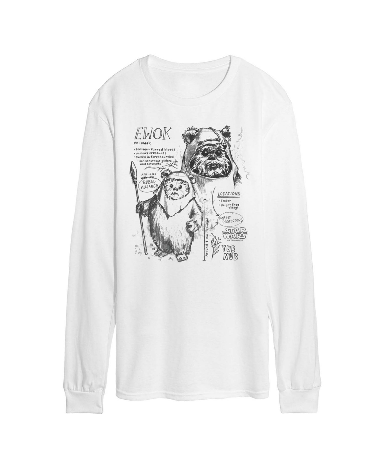 Men's Ewok Field Guide Long-Sleeve Graphic T-Shirt