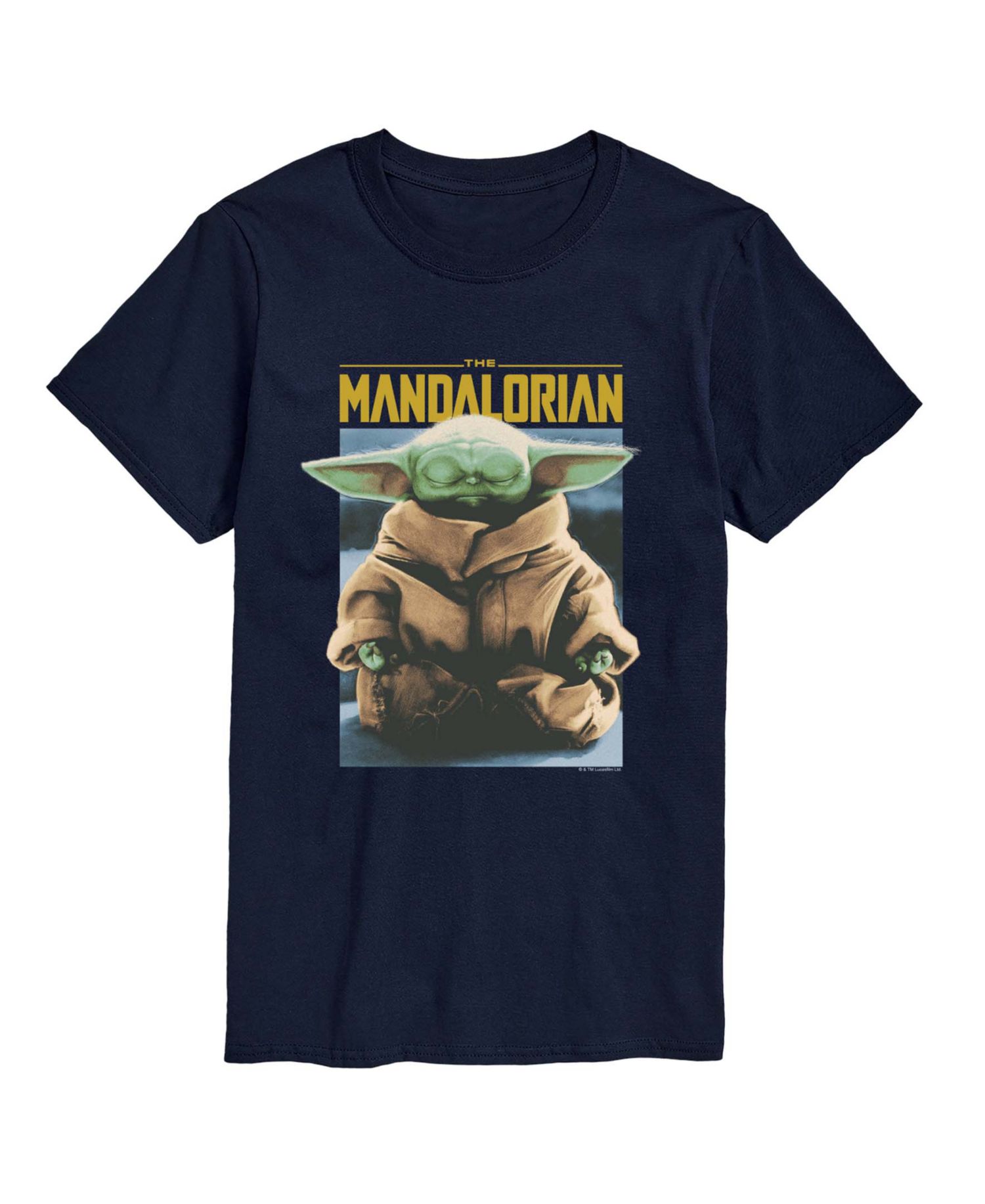 Men's The Mandalorian Meditate Child Short-Sleeve Graphic T-Shirt