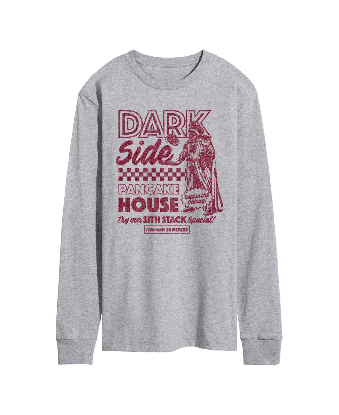 Мужская футболка AIRWAVES Dark Side Pancake House Long-Sleeve Graphic, цвет: Меланжевый — фото 1