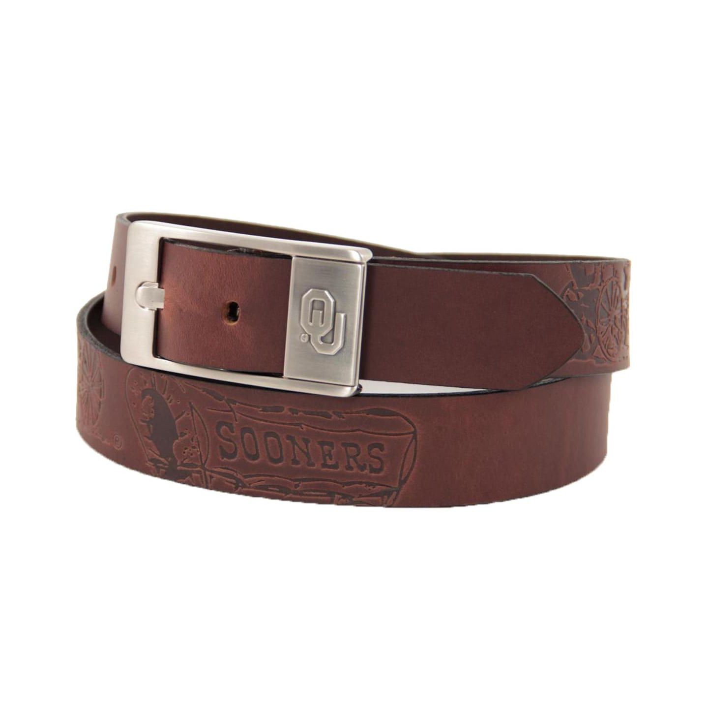 Мужской ремень Eagles Wings Oklahoma Sooners Brandish Leather Belt — фото 1