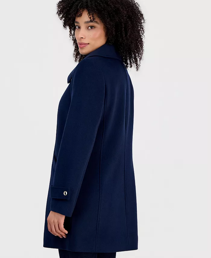 Women's Collared Zip-Front Coat - thumbnail 3