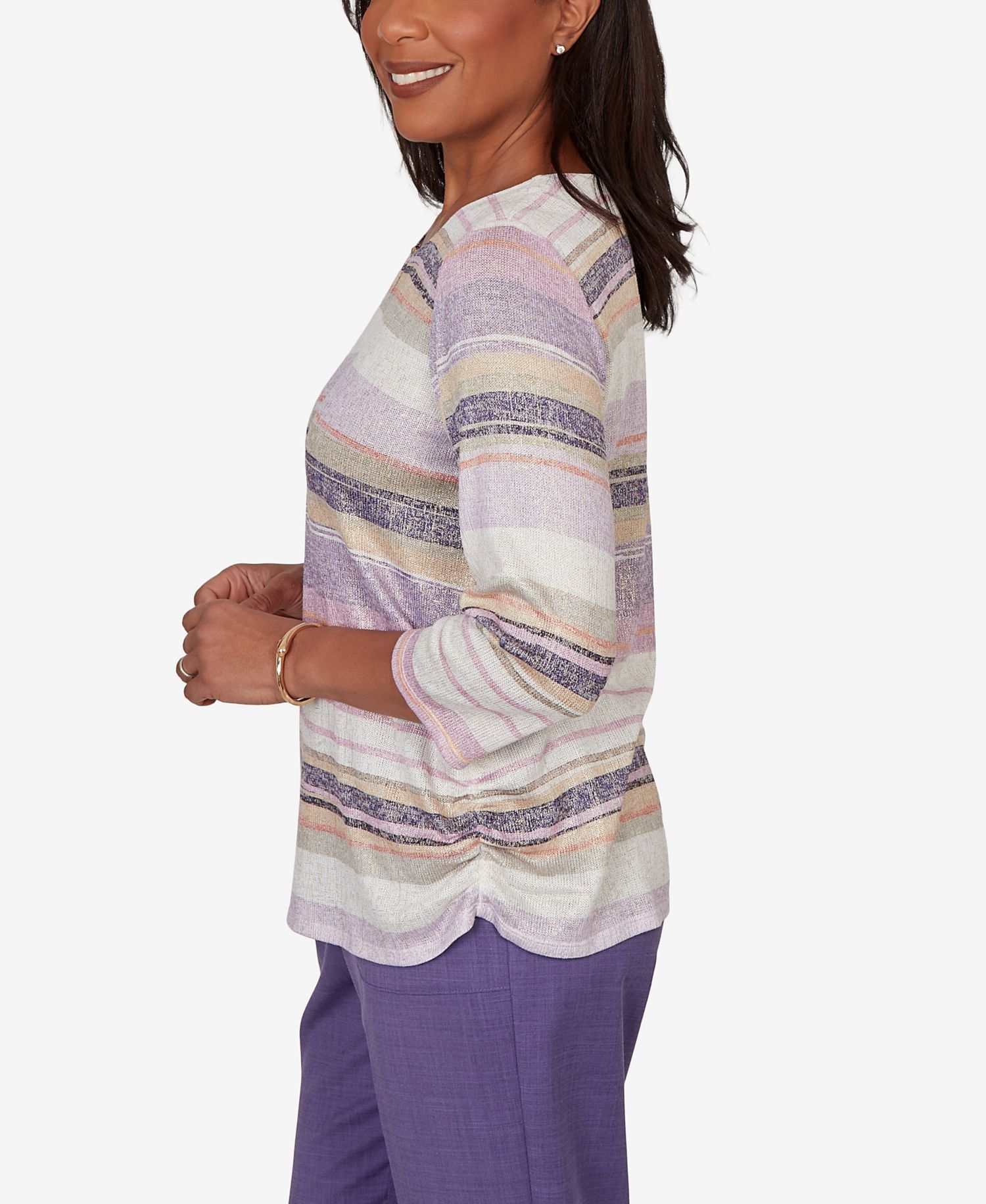 Petite Grand Bazaar Mixed Stripe Knit Top