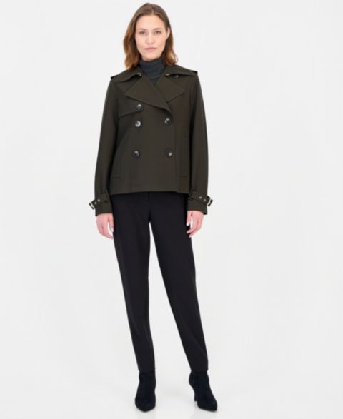 Женские куртки Michael Kors MICHAEL Women's Drapey Short Trench Coat, Created for Macy's