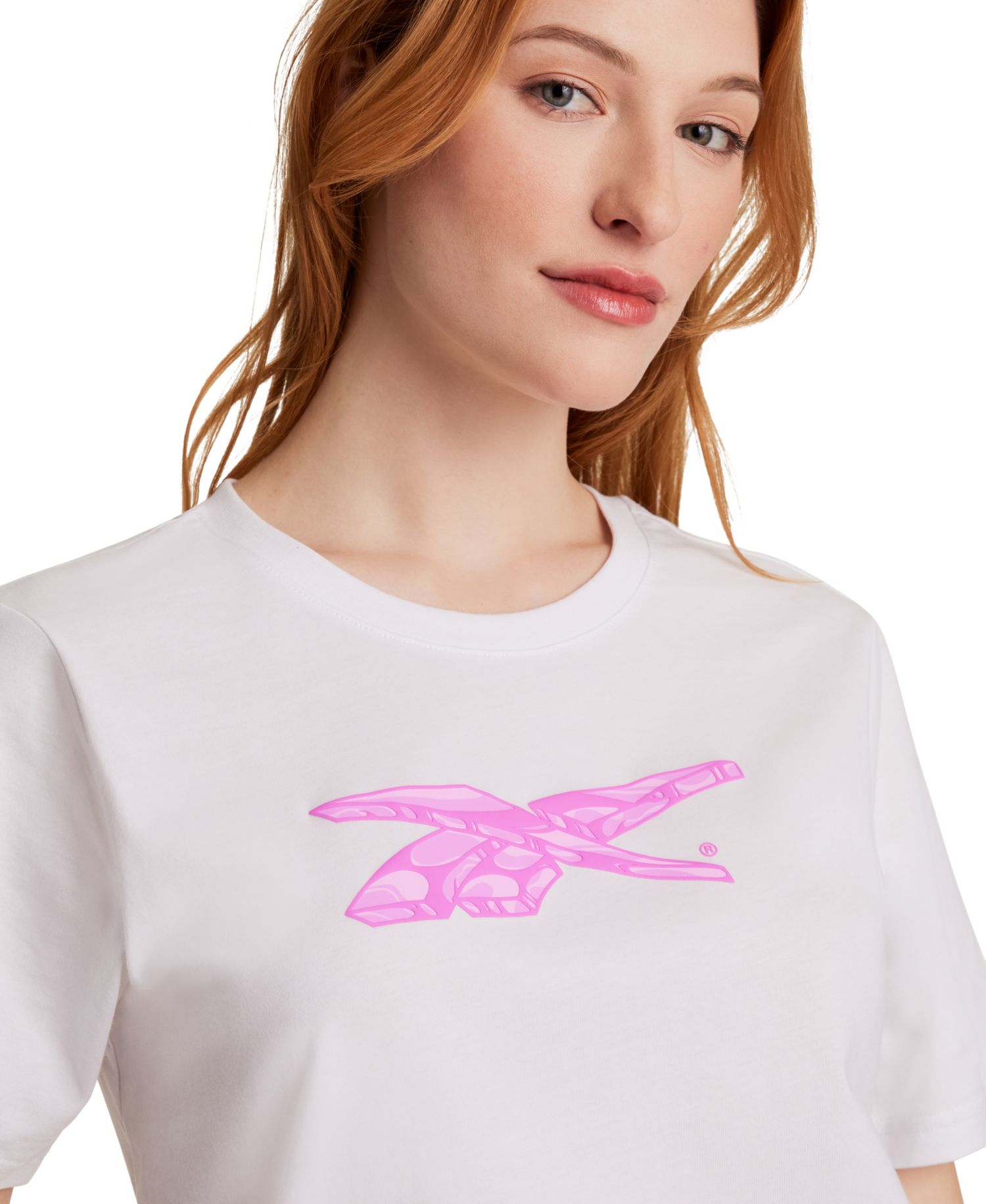 Women's Vector Boxy Crewneck Graphic Print Top