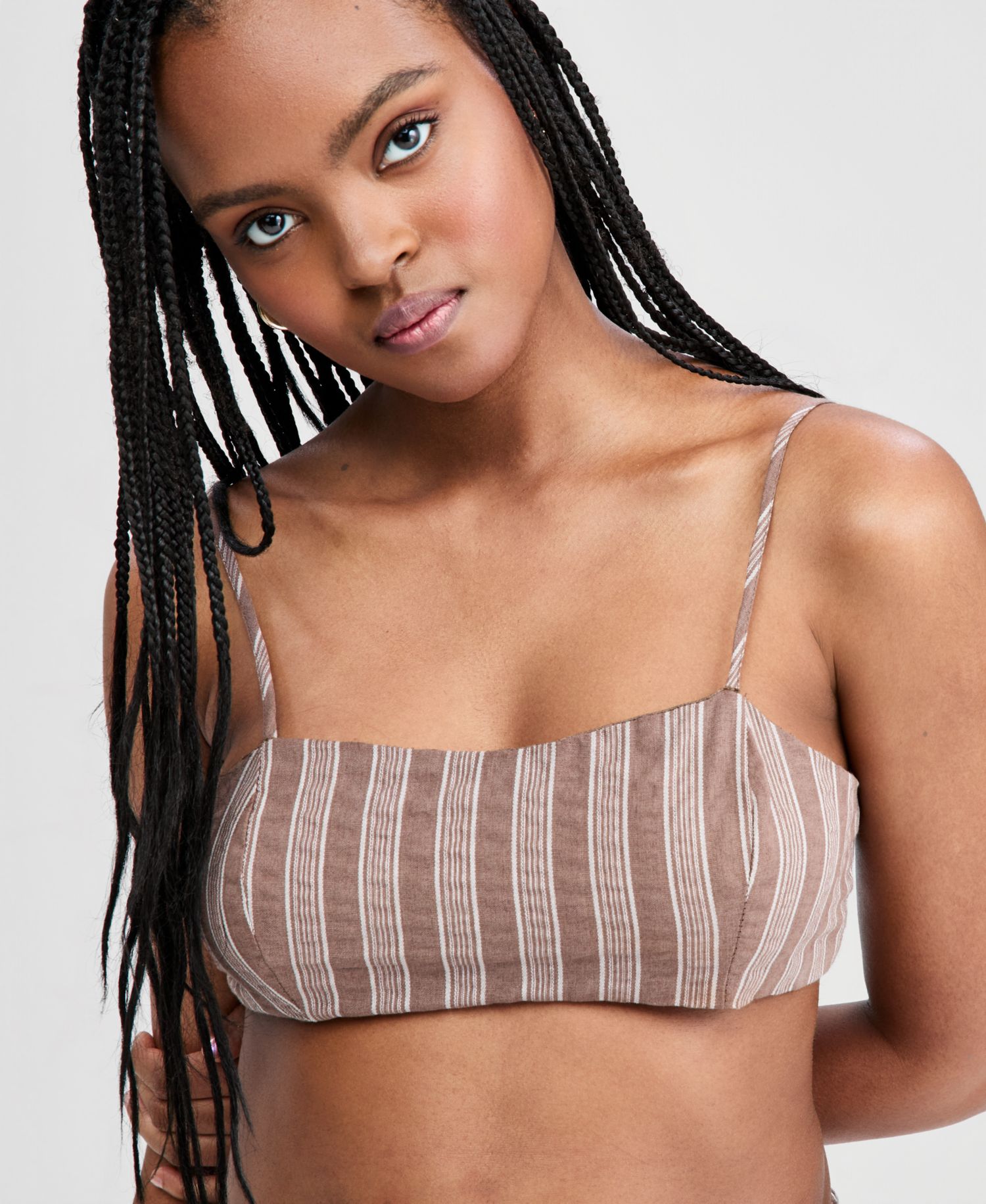 Women's Striped Bandeau Top