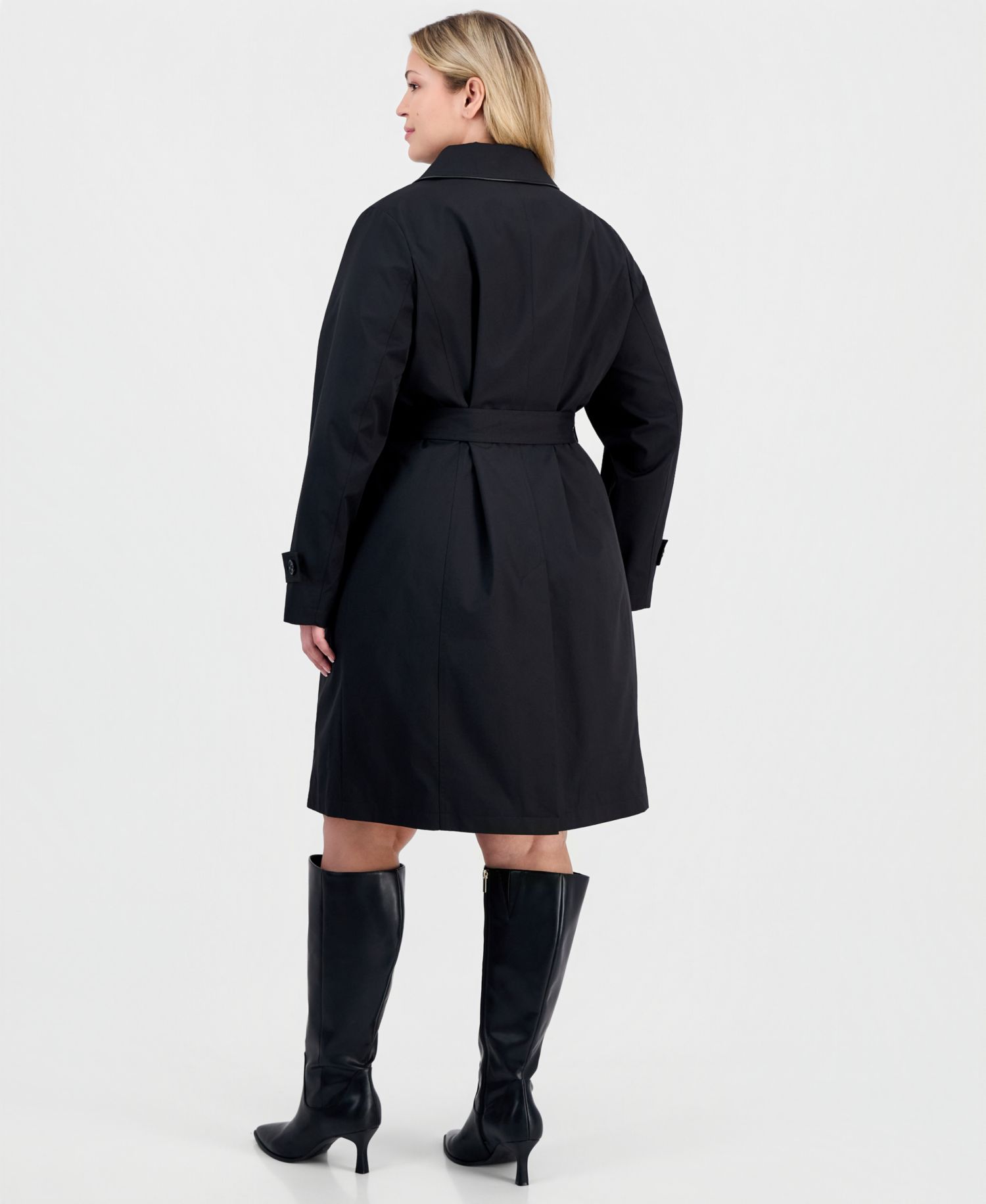 MICHAEL Plus Size Single-Breasted Trench Coat, Created for Macy's