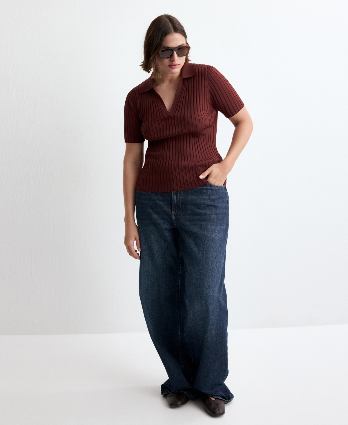 Mango Women's V-Neck Knit Sweater