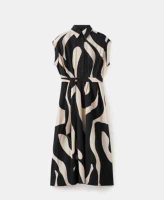 Women's Long Printed Shirt Dress