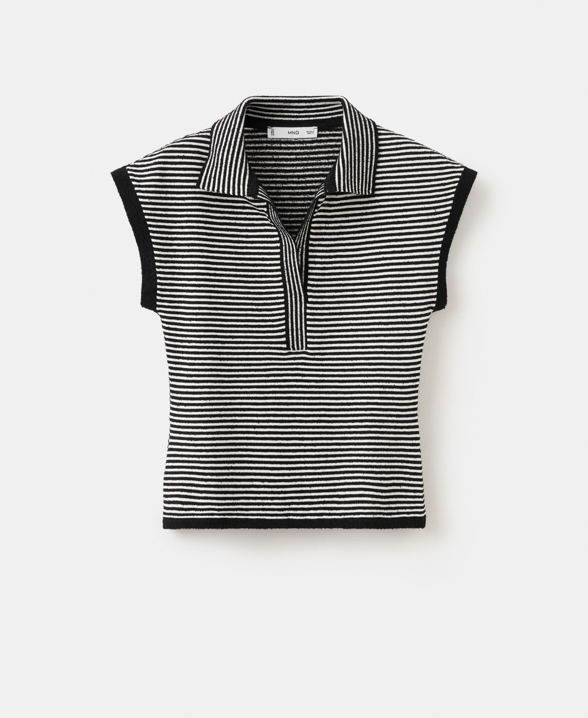 Mango Women's Striped Polo-Neck Sweater