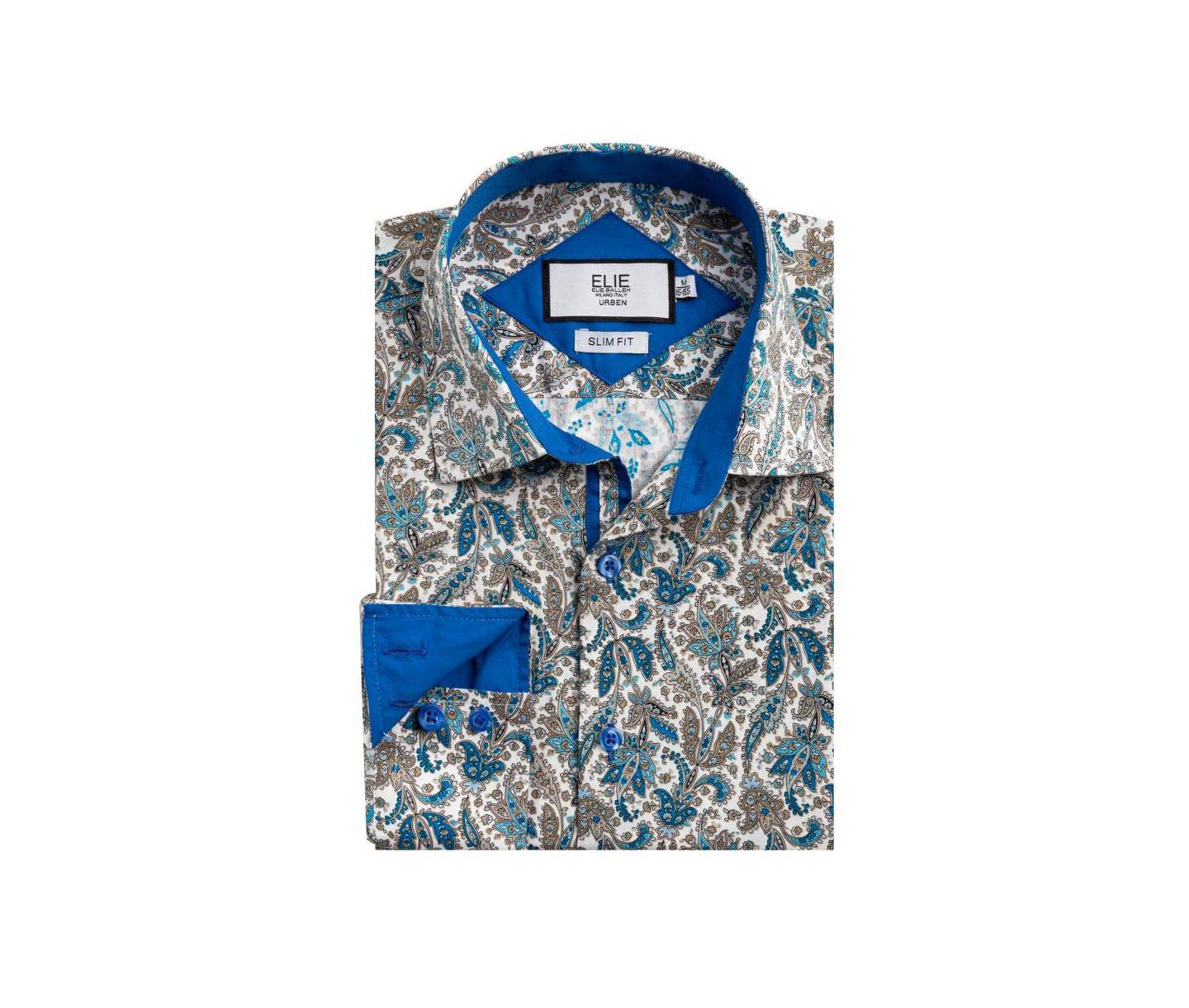 Мужская рубашка Elie Balleh Slim Fit Paisley Sport Button-Down — фото 3