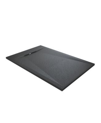 Wheelchair-Friendly Shower Base with Non-Slip Surface, Reversible Drain, SMC Cover and Flashing Kits